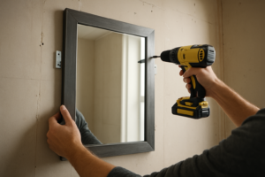 Fixer un miroir lourd au mur placo : le guide complet pour une pose sécurisée