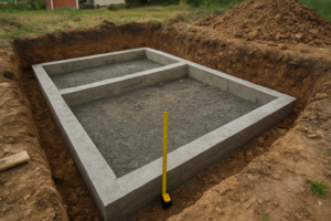 Fondation garage 50 m² : dimensions, profondeur et prix pour des fondations solides